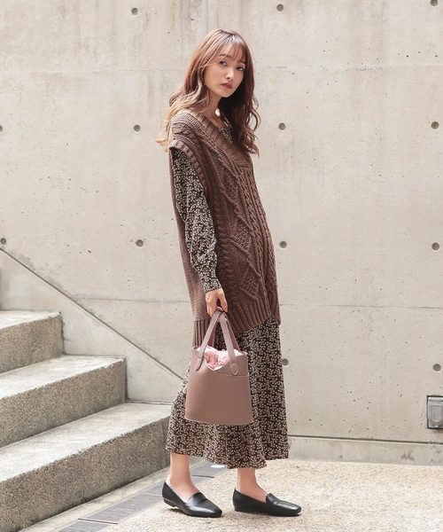 KOBE LETTUCE(コウベレタス)の「ファー中敷きSETスクエアトゥローファーシューズ(ローファー・レディース・ブラック系その他/ダークブラウン/ブラック/ブラウン系その他・L/LL/M/S)」の14枚目の写真