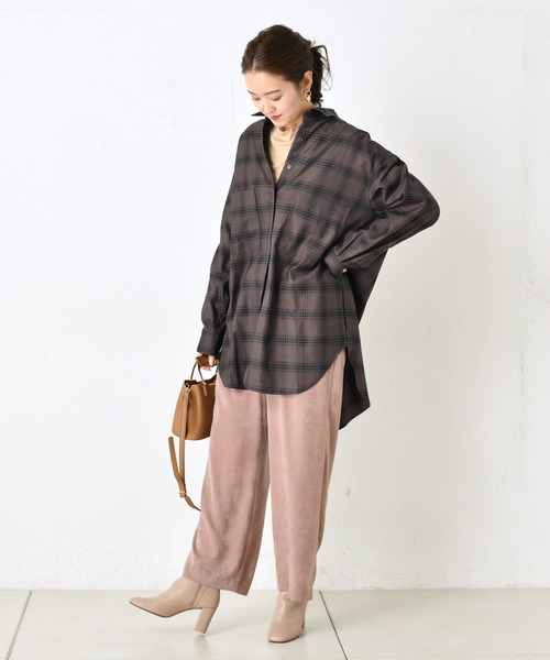 DouDou（ドゥドゥ）の「メロータートル（Tシャツ/カットソー・レディース・ホワイト/ブラック/ベージュ/ライトグレー・FREE）」の6枚目の写真