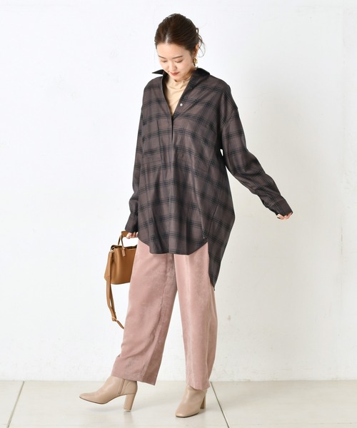 DouDou（ドゥドゥ）の「メロータートル（Tシャツ/カットソー・レディース・ホワイト/ブラック/ベージュ/ライトグレー・FREE）」の7枚目の写真