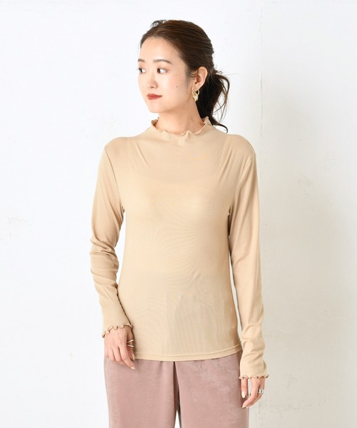 DouDou（ドゥドゥ）の「メロータートル（Tシャツ/カットソー・レディース・ホワイト/ブラック/ベージュ/ライトグレー・FREE）」の16枚目の写真