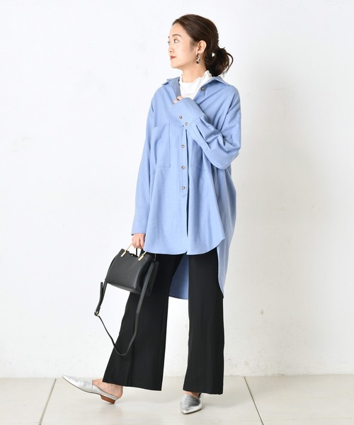 DouDou（ドゥドゥ）の「メロータートル（Tシャツ/カットソー・レディース・ホワイト/ブラック/ベージュ/ライトグレー・FREE）」の22枚目の写真