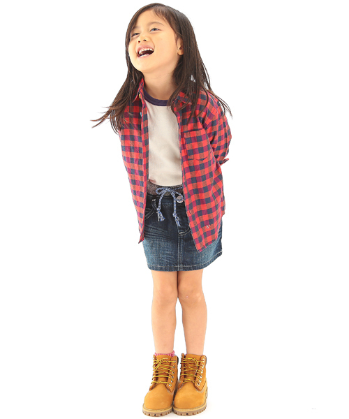 B:MING by BEAMS（ビーミングバイビームス）の「＜VERY 11月号掲載＞ビーミング by ビームス / カラーネップチェックシャツ（シャツ/ブラウス・キッズ・ネイビー/レッド・110/130/80/100/140/150/90/120）」の9枚目の写真