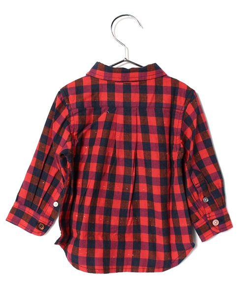 B:MING by BEAMS（ビーミングバイビームス）の「＜VERY 11月号掲載＞ビーミング by ビームス / カラーネップチェックシャツ（シャツ/ブラウス・キッズ・ネイビー/レッド・110/130/80/100/140/150/90/120）」の12枚目の写真