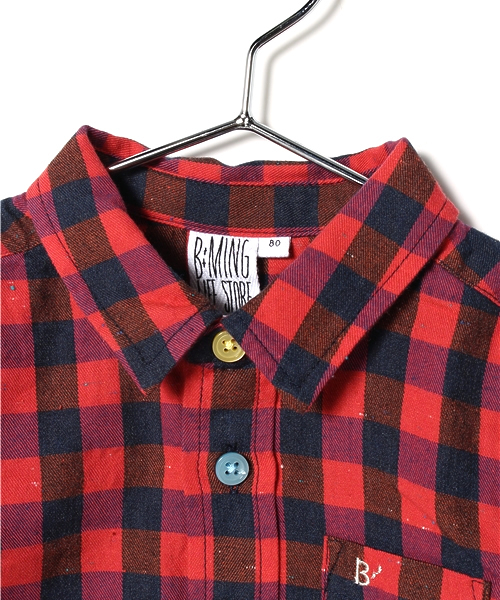 B:MING by BEAMS（ビーミングバイビームス）の「＜VERY 11月号掲載＞ビーミング by ビームス / カラーネップチェックシャツ（シャツ/ブラウス・キッズ・ネイビー/レッド・110/130/80/100/140/150/90/120）」の13枚目の写真
