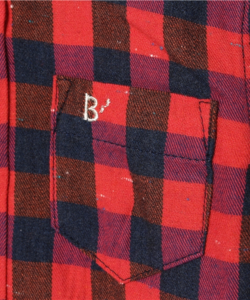 B:MING by BEAMS（ビーミングバイビームス）の「＜VERY 11月号掲載＞ビーミング by ビームス / カラーネップチェックシャツ（シャツ/ブラウス・キッズ・ネイビー/レッド・110/130/80/100/140/150/90/120）」の14枚目の写真
