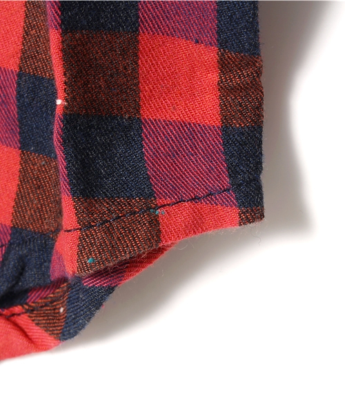 B:MING by BEAMS（ビーミングバイビームス）の「＜VERY 11月号掲載＞ビーミング by ビームス / カラーネップチェックシャツ（シャツ/ブラウス・キッズ・ネイビー/レッド・110/130/80/100/140/150/90/120）」の5枚目の写真