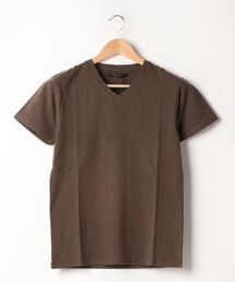 《Bling Leads》コットンモダール半袖VネックTシャツ