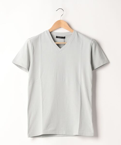 Bling Leads(ブリングリーズ)の「《Bling Leads》コットンモダール半袖VネックTシャツ(Tシャツ/カットソー・レディース・ベージュ/カーキ/ライトグレー/ピンク/ブラック・X-LARGE/MEDIUM/LARGE)」の3枚目の写真