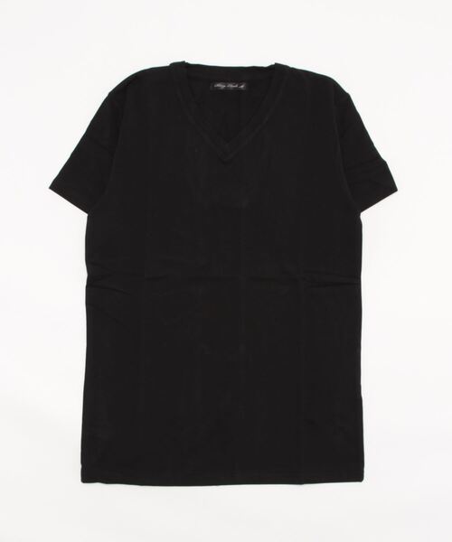 Bling Leads(ブリングリーズ)の「《Bling Leads》コットンモダール半袖VネックTシャツ(Tシャツ/カットソー・レディース・ベージュ/カーキ/ライトグレー/ピンク/ブラック・X-LARGE/MEDIUM/LARGE)」の2枚目の写真