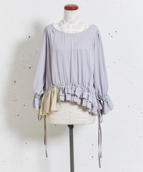 sakishimatokyo（サキシマトーキョー）の「横断歩道のブラウス（シャツ/ブラウス・レディース・ホワイト/ベージュ/グレー・FREE）」の3枚目の写真