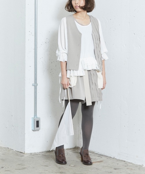 sakishimatokyo（サキシマトーキョー）の「横断歩道のブラウス（シャツ/ブラウス・レディース・ホワイト/ベージュ/グレー・FREE）」の8枚目の写真