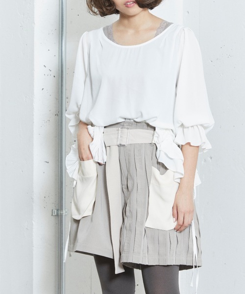 sakishimatokyo（サキシマトーキョー）の「横断歩道のブラウス（シャツ/ブラウス・レディース・ホワイト/ベージュ/グレー・FREE）」の13枚目の写真