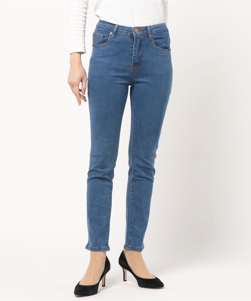 KOBE LETTUCE（コウベレタス）の「ストレッチシガレットデニムパンツ（デニムパンツ・レディース・インディゴブルー/ブルー系その他/ブルー/ブラック・M/L/S/LL）」の18枚目の写真