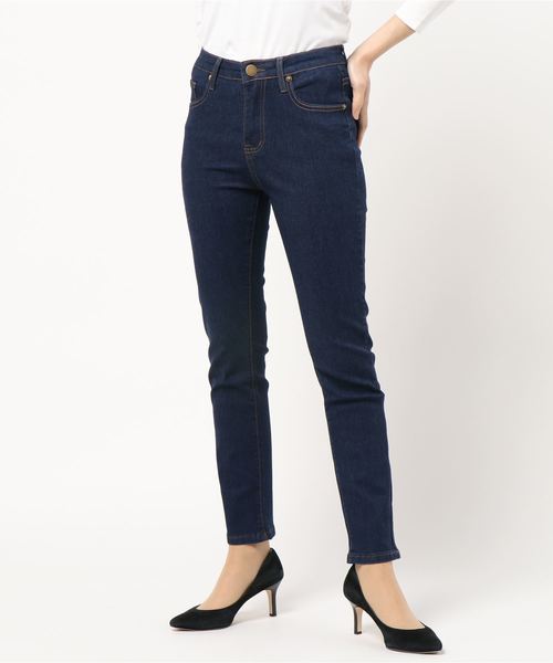 KOBE LETTUCE（コウベレタス）の「ストレッチシガレットデニムパンツ（デニムパンツ・レディース・インディゴブルー/ブルー系その他/ブルー/ブラック・M/L/S/LL）」の14枚目の写真