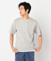 12G CHARIOTレイヤードニット 半袖Tシャツ付