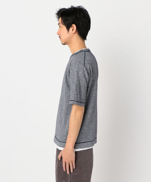 GLOSTER(グロスター)の「12G CHARIOTレイヤードニット 半袖Tシャツ付(ニット/セーター・メンズ・イエロー/オレンジ/グレー/ネイビー/ライトグレー・M/L/S)」の9枚目の写真