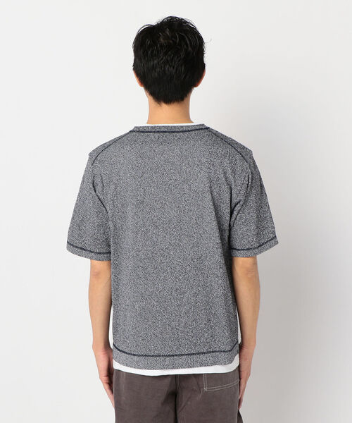 GLOSTER(グロスター)の「12G CHARIOTレイヤードニット 半袖Tシャツ付(ニット/セーター・メンズ・イエロー/オレンジ/グレー/ネイビー/ライトグレー・M/L/S)」の10枚目の写真