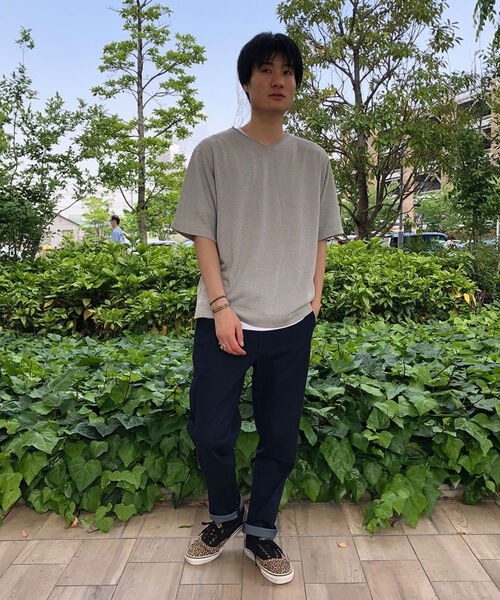 GLOSTER(グロスター)の「12G CHARIOTレイヤードニット 半袖Tシャツ付(ニット/セーター・メンズ・イエロー/オレンジ/グレー/ネイビー/ライトグレー・M/L/S)」の6枚目の写真