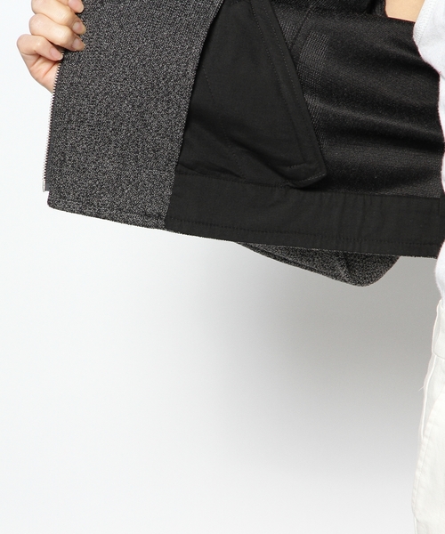 JENEVIEVE（ジュヌヴィエーヴ）の「ニットライダース（ライダースジャケット・レディース・ホワイト/ブラック/チャコールグレー・1/2）」の5枚目の写真