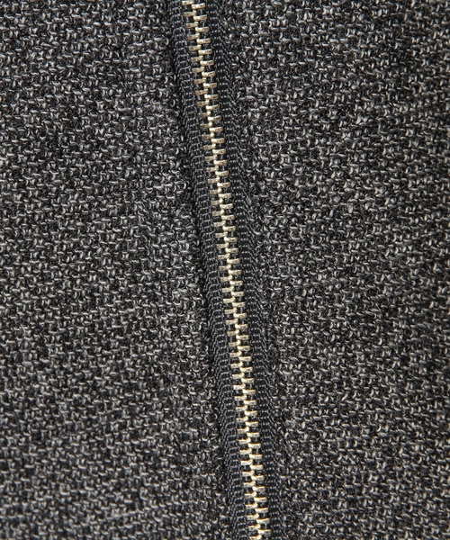 JENEVIEVE（ジュヌヴィエーヴ）の「ニットライダース（ライダースジャケット・レディース・ホワイト/ブラック/チャコールグレー・1/2）」の4枚目の写真