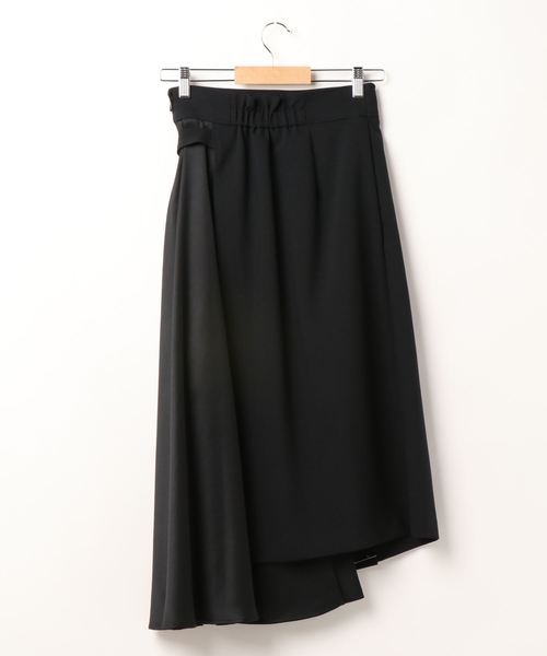 STUDIOUS（ステュディオス）の「【STUDIOUS】2WAYアシメラップスカート（スカート・レディース・ブラック/ベージュ/マルチ・1/2）」の4枚目の写真