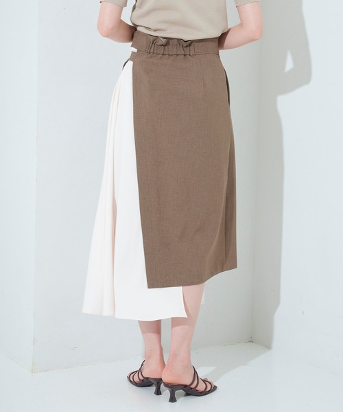 STUDIOUS（ステュディオス）の「【STUDIOUS】2WAYアシメラップスカート（スカート・レディース・ブラック/ベージュ/マルチ・1/2）」の13枚目の写真