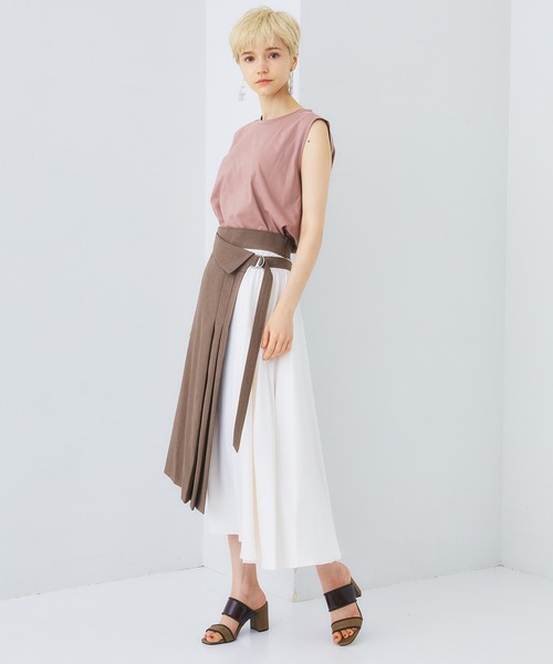 STUDIOUS（ステュディオス）の「【STUDIOUS】2WAYアシメラップスカート（スカート・レディース・ブラック/ベージュ/マルチ・1/2）」の20枚目の写真