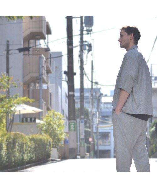 HARLEM ROUNGE(ハーレムラウンジ)の「Harlem Rounge/六分袖テーラードジャケット(テーラードジャケット・メンズ・ブラック/グレー・MEDIUM/LARGE)」の10枚目の写真