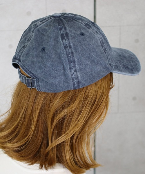 DAY CLOSET（デイ クローゼット）の「ウォッシュ加工シンプルキャップ（キャップ・レディース・ブラック/ベージュ/ネイビー/ブラウン/グレー/レッド/カーキ/ブルー/ブルー系その他/マスタード/オレンジ・ONE SIZE）」の6枚目の写真