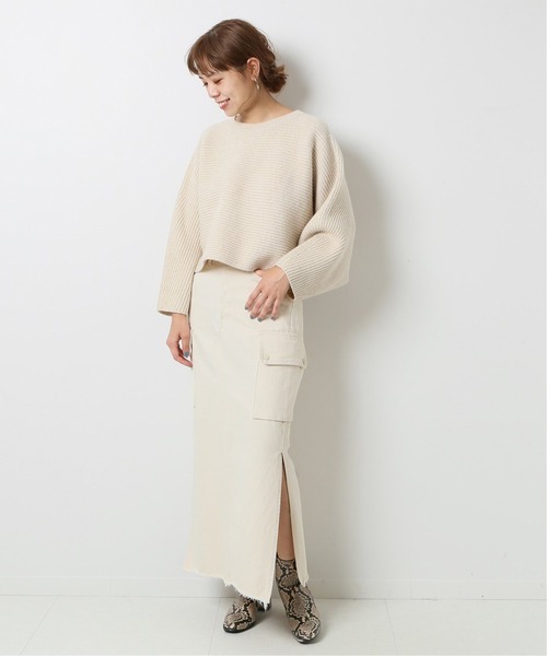 spick&span 5 1/2 スピック&スパン ホワイトジャンパースカート Spick & Span（スピックアンドスパン）の「【5 1/2】CARGO-LINE