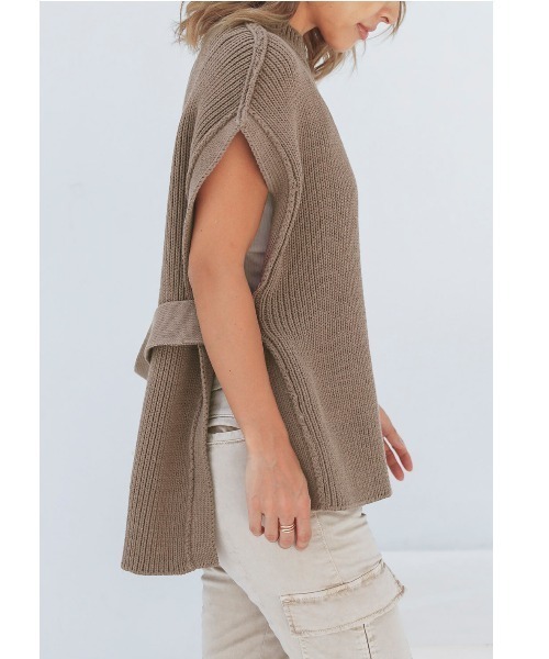 ALEXIA STAM（アリシアスタン）の「Side Open Knit Vest/サイドオープンニットベスト（ベスト・レディース・チャコールグレー/アイボリー/モカ・FREE）」の21枚目の写真