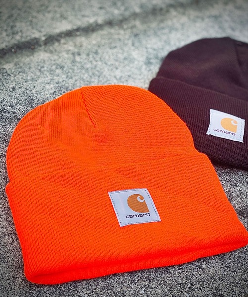 Carhartt（カーハート）の「CARHARTT-  ACRYLIC WATCH HAT（ニットキャップ/ビーニー・メンズ・グリーン/ホワイト/ブラック/ブラウン/オレンジ/グレー・FREE）」の6枚目の写真