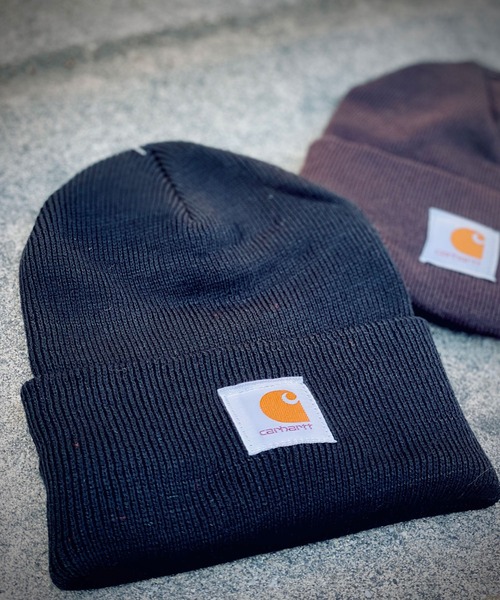 Carhartt（カーハート）の「CARHARTT-  ACRYLIC WATCH HAT（ニットキャップ/ビーニー・メンズ・グリーン/ホワイト/ブラック/ブラウン/オレンジ/グレー・FREE）」の3枚目の写真