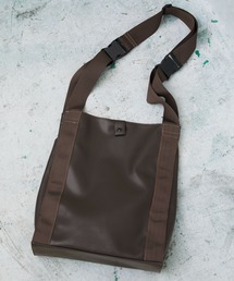 シンセティックレザー テープコンビ2WAYショルダーショッピングバッグ【ENDER PRODUCTS/エンダープロダクツ】