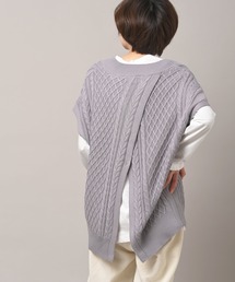 rps | ケーブルBACKスリットニットベスト(ベスト)