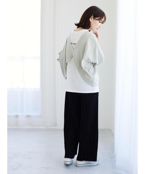 RAY CASSIN FAVORI(レイカズンフェバリ)の「・RAY CASSIN FAVORI SET2点 2wayプル×ロンT*★(Tシャツ/カットソー・レディース・チャコールグレー/ブルー/モカ/ミント・FREE)」の15枚目の写真