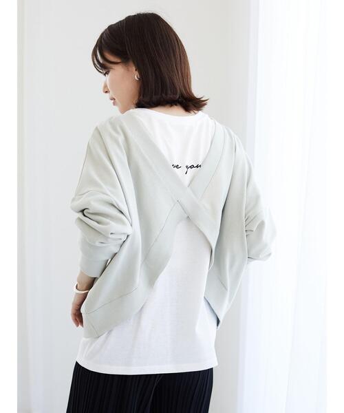 RAY CASSIN FAVORI(レイカズンフェバリ)の「・RAY CASSIN FAVORI SET2点 2wayプル×ロンT*★(Tシャツ/カットソー・レディース・チャコールグレー/ブルー/モカ/ミント・FREE)」の16枚目の写真