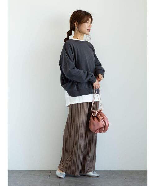 RAY CASSIN FAVORI(レイカズンフェバリ)の「・RAY CASSIN FAVORI SET2点 2wayプル×ロンT*★(Tシャツ/カットソー・レディース・チャコールグレー/ブルー/モカ/ミント・FREE)」の17枚目の写真