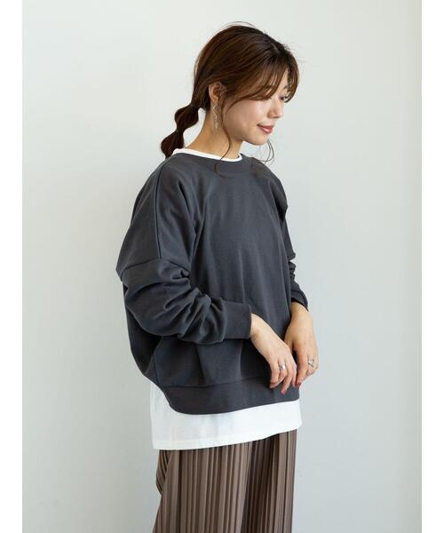 RAY CASSIN FAVORI(レイカズンフェバリ)の「・RAY CASSIN FAVORI SET2点 2wayプル×ロンT*★(Tシャツ/カットソー・レディース・チャコールグレー/ブルー/モカ/ミント・FREE)」の20枚目の写真