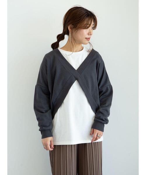 RAY CASSIN FAVORI(レイカズンフェバリ)の「・RAY CASSIN FAVORI SET2点 2wayプル×ロンT*★(Tシャツ/カットソー・レディース・チャコールグレー/ブルー/モカ/ミント・FREE)」の21枚目の写真