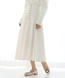 one after another NICE CLAUP | 前釦カットデニムフレアスカート(スカート)