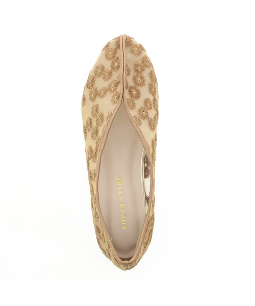 JELLY BEANS（ジェリービーンズ）の「【MORE3月号掲載】フラワー刺繍チャイナシューズ(214-30148)JELLY BEANS(ジェリービーンズ)（パンプス・レディース・ホワイト/キャメル・S/M/L）」の5枚目の写真