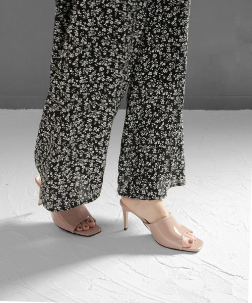 SOROTTO（ソロット）の「スクエアトゥ/ミュールサンダル 8cmヒール（サンダル・レディース・ブラック/ベージュ/ピンク/アイボリー/ブラック系その他・LL/SS/S/M/L）」の11枚目の写真