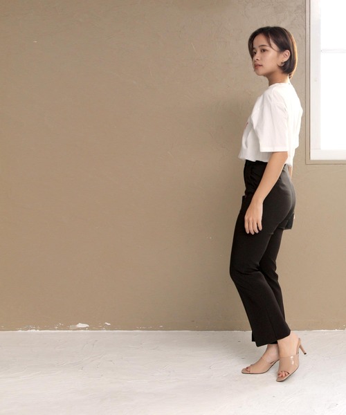 SOROTTO（ソロット）の「スクエアトゥ/ミュールサンダル 8cmヒール（サンダル・レディース・ブラック/ベージュ/ピンク/アイボリー/ブラック系その他・LL/SS/S/M/L）」の9枚目の写真