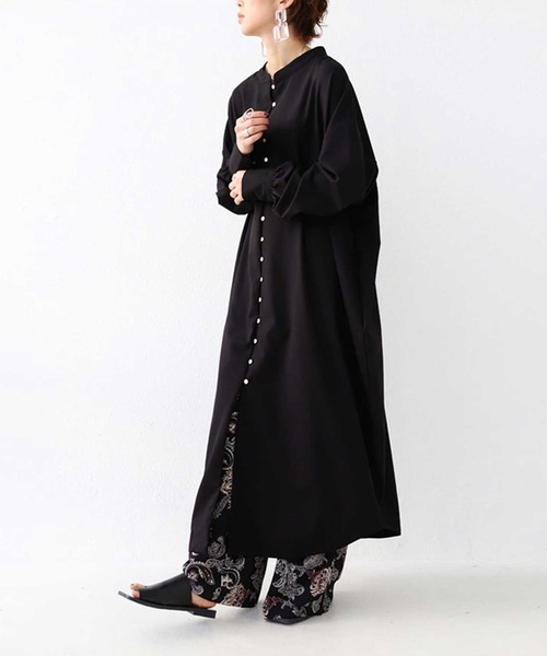 antiqua(アンティカ)の「シャツワンピ(シャツワンピース・レディース・ネイビー/ブラック/ベージュ/テラコッタ・FREE)」の14枚目の写真