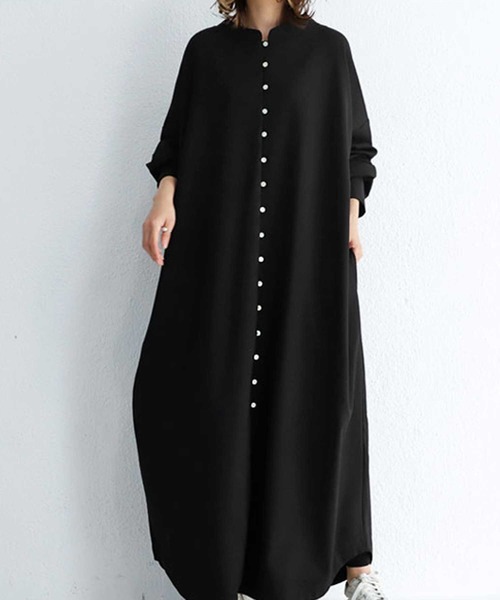 antiqua(アンティカ)の「シャツワンピ(シャツワンピース・レディース・ネイビー/ブラック/ベージュ/テラコッタ・FREE)」の10枚目の写真