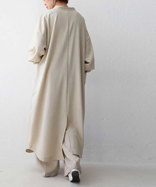 antiqua(アンティカ)の「シャツワンピ(シャツワンピース・レディース・ネイビー/ブラック/ベージュ/テラコッタ・FREE)」の11枚目の写真