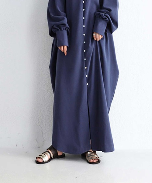 antiqua(アンティカ)の「シャツワンピ(シャツワンピース・レディース・ネイビー/ブラック/ベージュ/テラコッタ・FREE)」の22枚目の写真