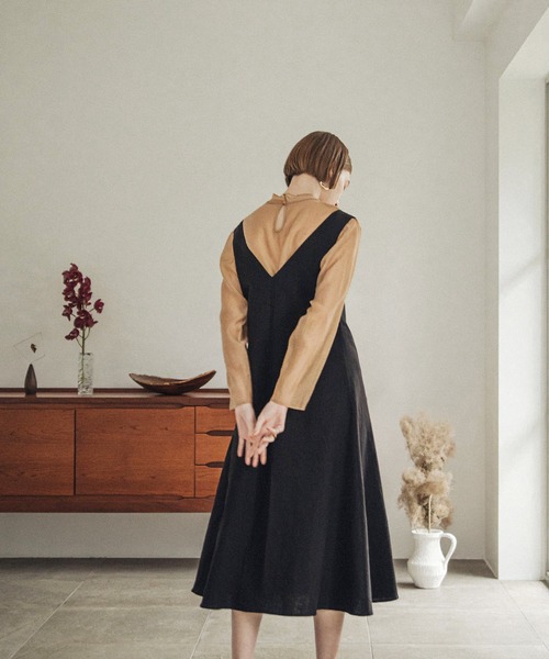 セール】深Vネックキャミワンピース（ジャンパースカート