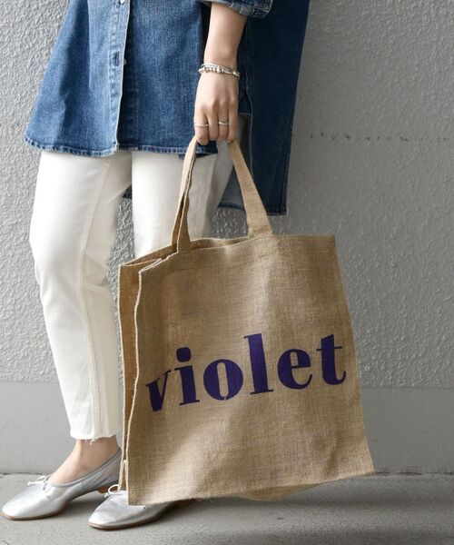 MAISON BENGAL（マイソンベンガル）の「【SHIPS any別注】MAISON BENGAL: ロゴ トートバッグ2◇（トートバッグ・レディース・パープル/イエロー/オレンジ・ONE SIZE）」の2枚目の写真